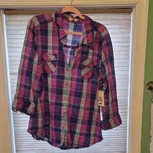 LEI Multicolor Plaid Shirt